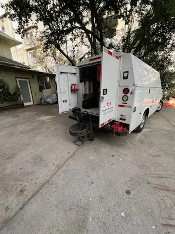 Magnet Plumbing service vehicle on-site for Slab Leak Repair in South Pasadena